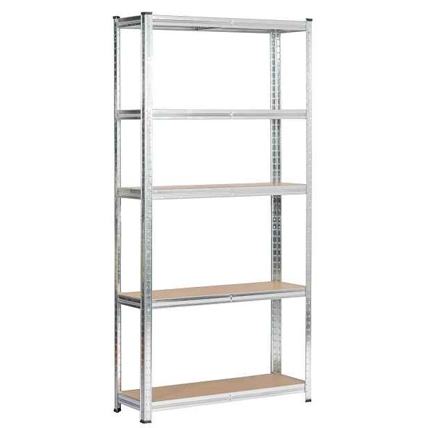 Ak furniture Kovový regál REGMET 90x30x180 cm stříbrný