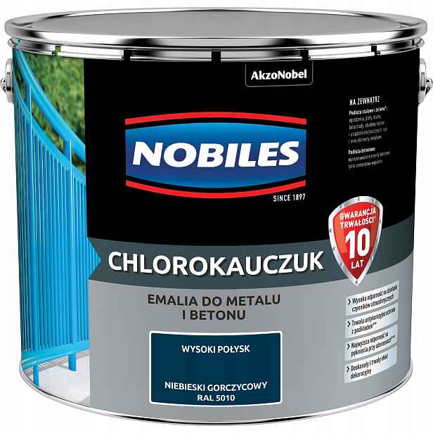Nobiles Chlorkaučuková Barva 10L Modrá Hořčicová Ral 5010