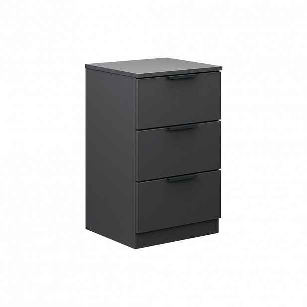 Vicco NOČNÍ STOLEK Fino Černá 37.6 x 61.8 cm se 3 zásuvkami