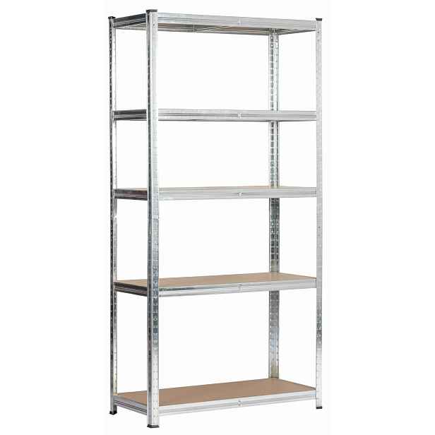 Ak furniture Kovový regál REGMET 90x40x180 cm stříbrný