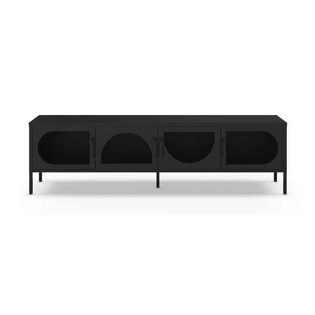 Černý TV stolek 180x50 cm Tayra – Marckeric