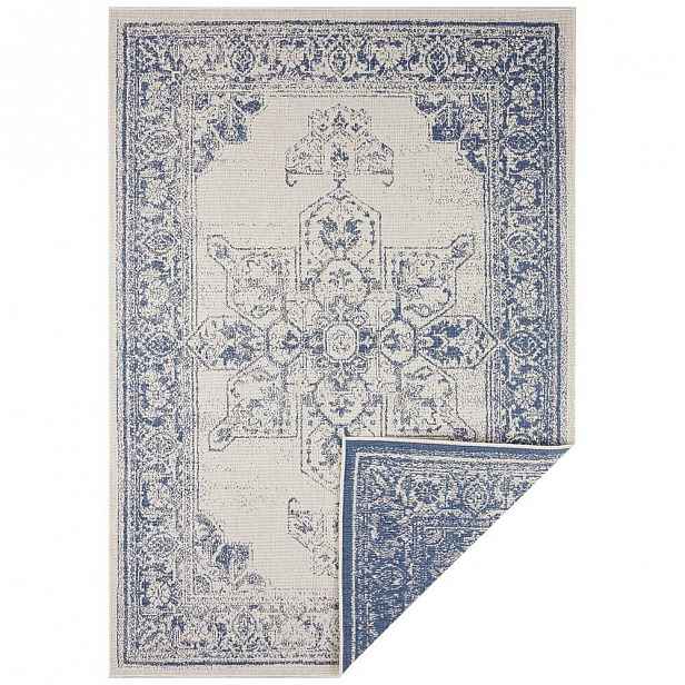 Modro-krémový venkovní koberec Bougari Borbon, 160 x 230 cm