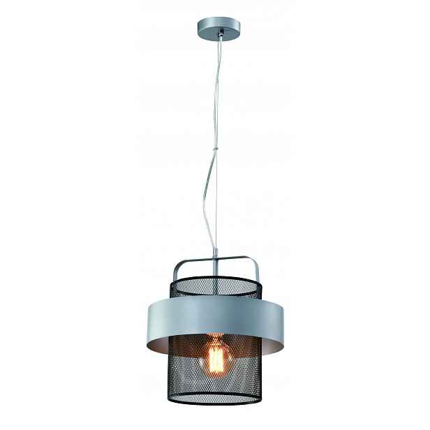 Závěsná lampa ažurová stříbrno černá E27 Candellux