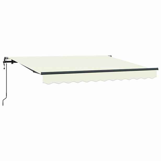 vidaXL Stahovací markýza Krémová 250 x 200 cm textil