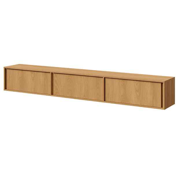 Beautysofa TV STOLEK Vero se 3 dvířky, závěsný nebo stojící, 230 cm, dub Carmel