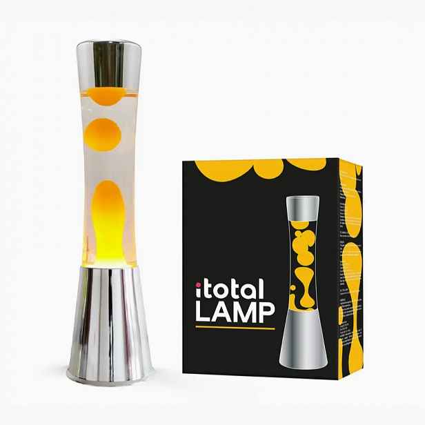 Lávová lampa magma Lava Lawa lampička XL1771 Stříbrná Žlutá magmatická 40 cm Itot