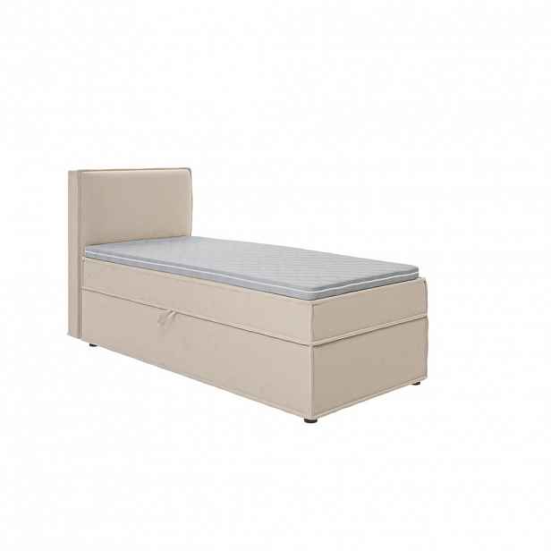 S-Style POSTEL BOXSPRING 90/200 cm Eclipse z béžového mikrovlákna