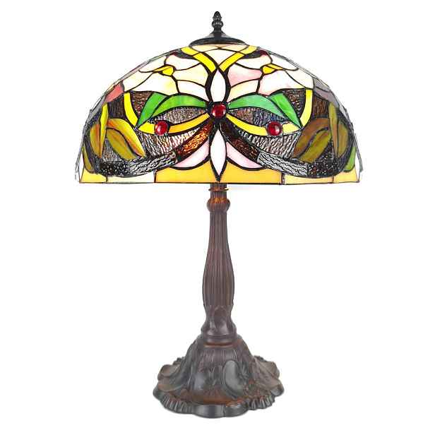 Stolní lampa Tiffany Cream Fayme - 41*58 cm E27/max 2*40W Clayre & Eef