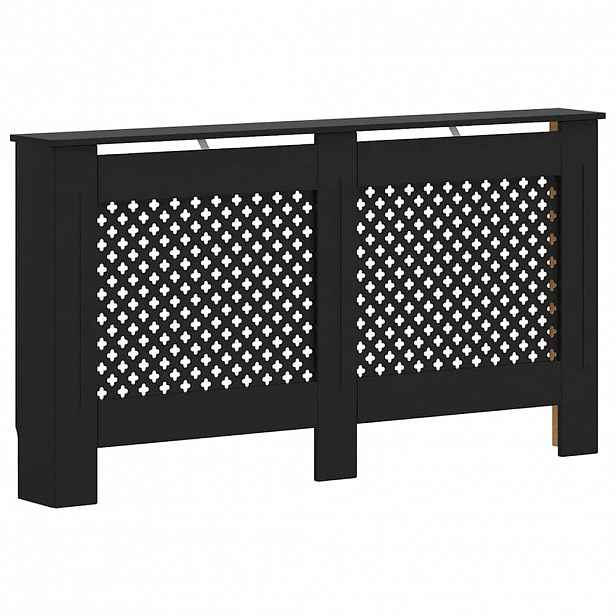vidaXL Kryt na radiátor černý 152 x 19 x 81,5 cm MDF