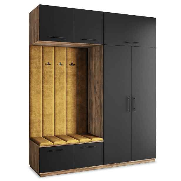 MASSENO MODERNÍ PŘEDSÍŇOVÁ SESTAVA REMA, 200/240/60 cm, dub Lefkas
