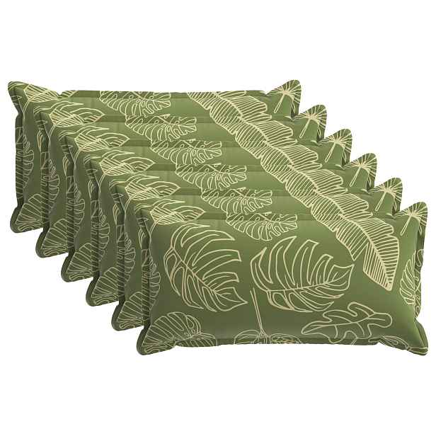vidaXL Polštář List s polštářem HOUTEN 6 ks Listový design Polyester