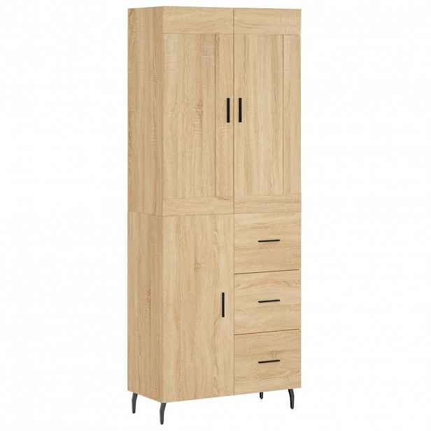 vidaXL Skříň highboard dub sonoma 69,5 x 34 x 180 cm kompozitní dřevo