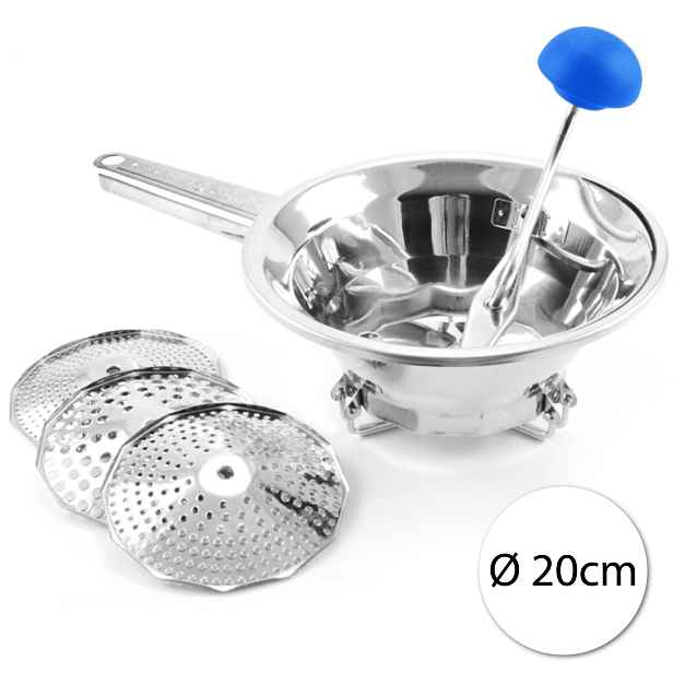 Cookcase art.170 Ruční nerezový pasírovač, 3 vyměnitelné sítka, 20cm