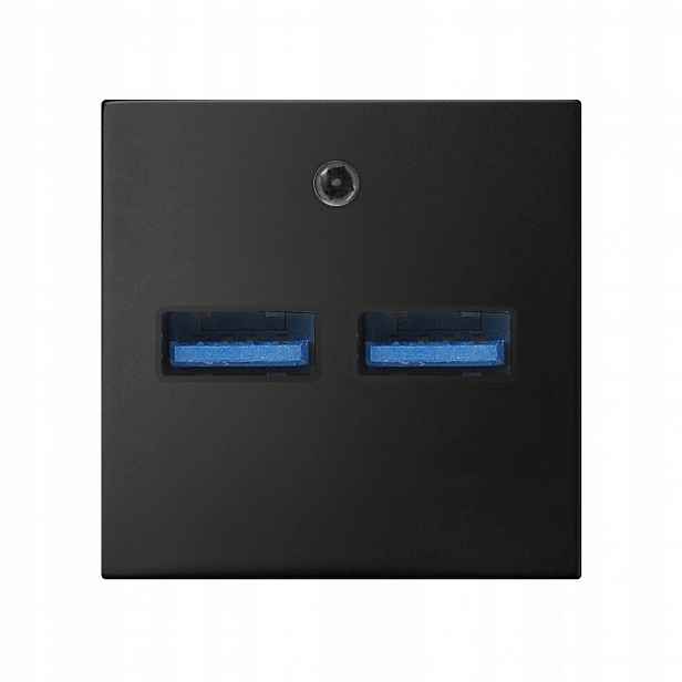GK-2USB/33 Usb nabíječka černá metalická Ospel