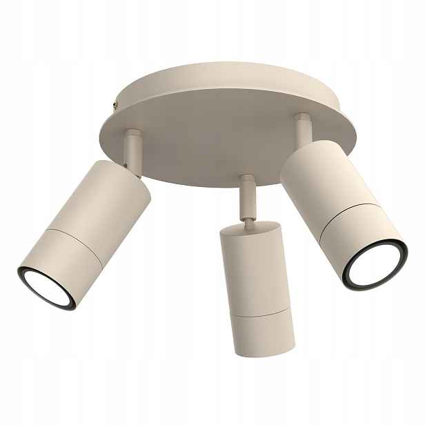 Luminex Stropní svítidlo 3xGU10 8W krémová, kulaté, pohyblivé reflektory