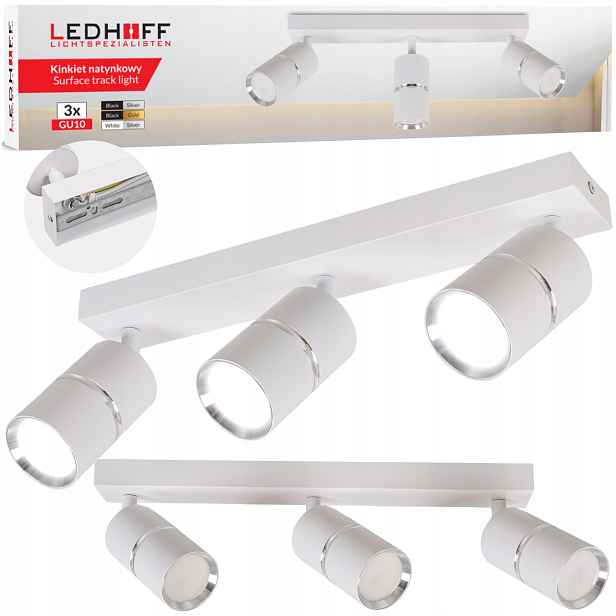 stropní svítidlo Led nástěnná lampa Spot s halogenovým nástěnným svítidlem Bílá stříbrná