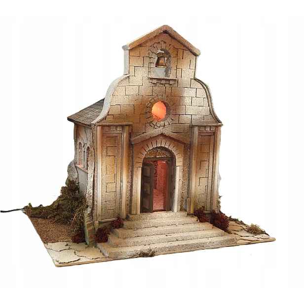 Velký Kostel S Vybavením do Betléma 40x45x47cm pro figurky o výšce 12-13cm