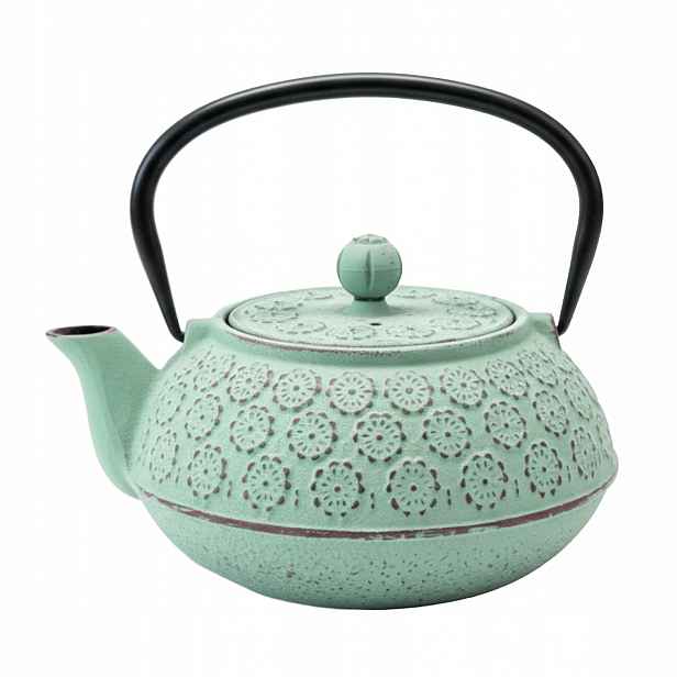 Konvice Litinová Spařovací 1000 ML Seledinová S Mědí 18,5X16,5X16,5 CM