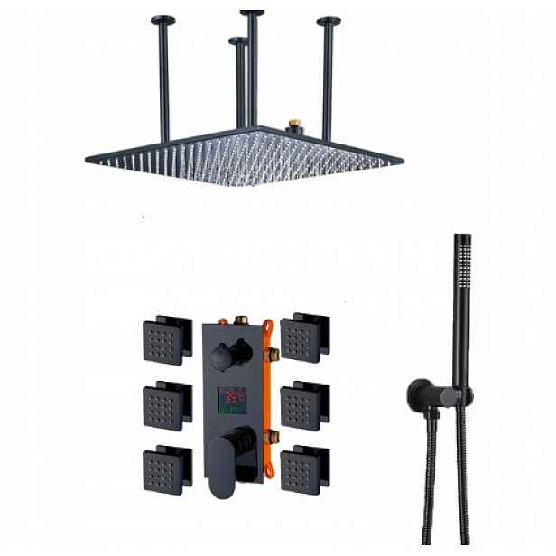 Podomítkový Set Hydromasáž Dešťová Sprcha 50 cm