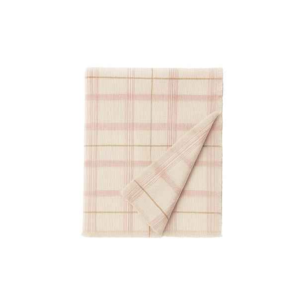 Světle růžový bavlněný dětský přehoz 140x200 cm Tartan Rose – Lorena Canals