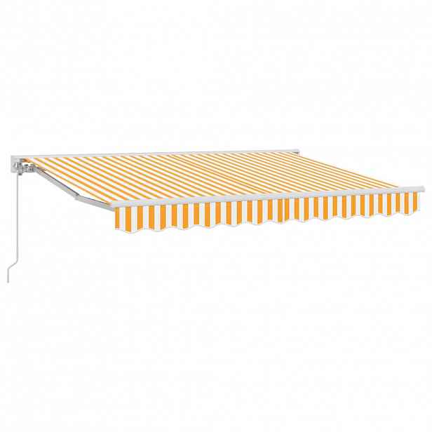 vidaXL Rám markýzy Žlutá a bílá 250 x 200 cm