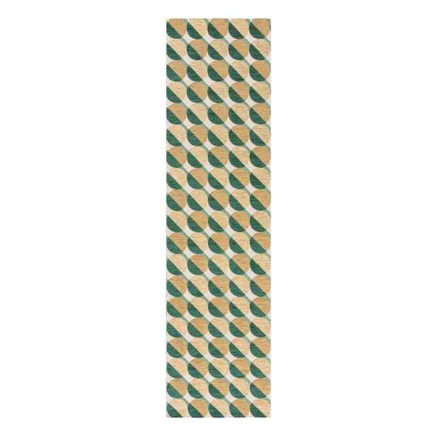 Žluto-zelený běhoun 60x230 cm Carlos Circle Geo – Flair Rugs