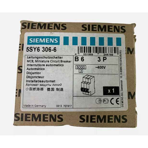 Nadproudový spínač B6 3P Siemens 5SY6306-6 6A 400V