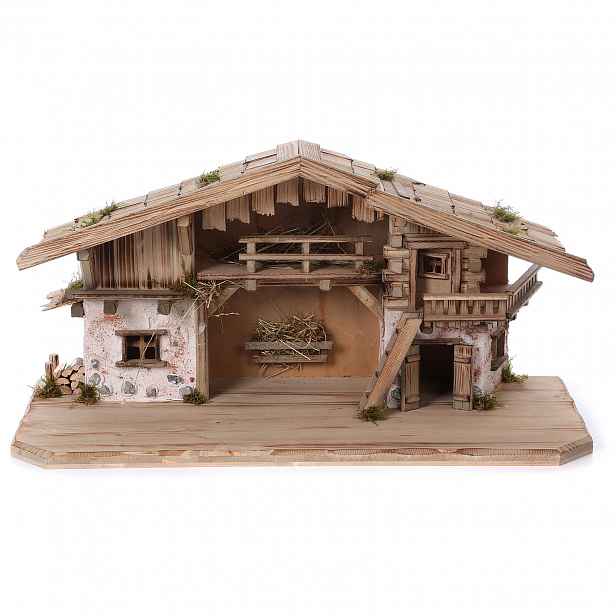 Vánoční betlém, jesličky, dekorace 70x30x34 cm pro figurky 9-11 cm