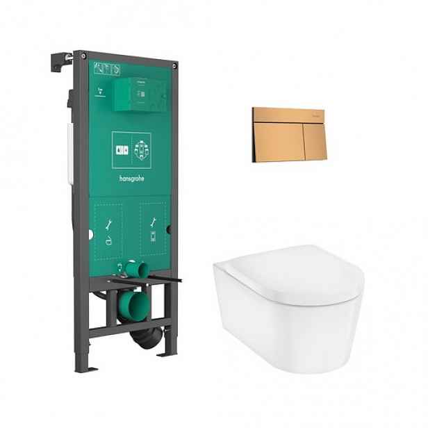 Závěsný WC set do lehkých stěn / předstěnová Hansgrohe 60303140