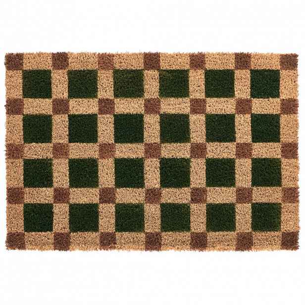 Beliani ROHOŽKA Béžová/Zelená 60/90 cm Kokosová vlákna Villasis