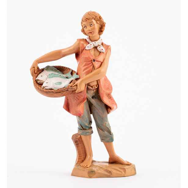 Figurka do betlému Fontanini – Mladý prodejce ryb – pro figurky o výšce 19 Cm