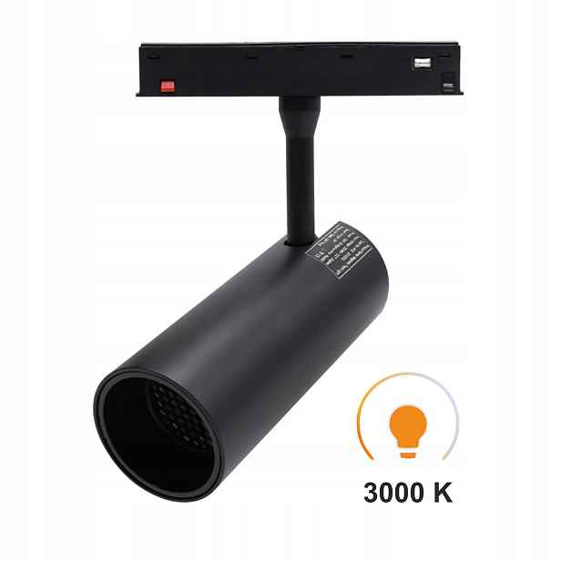 Led reflektor Track 20W 3000K teplý pro kolejnice Smart Track 48VDC