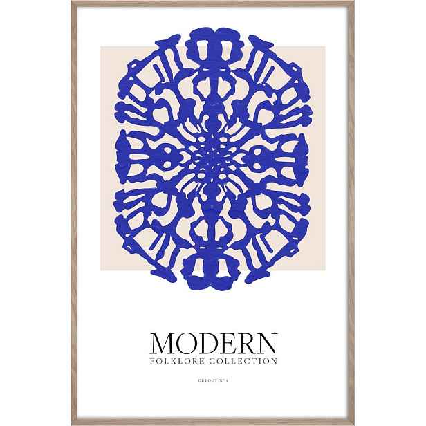 Tištěný obraz s rámem 60x90 cm Blue Folklore – Styler