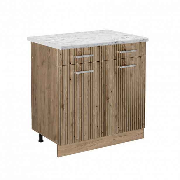 Vicco SPODNÍ SKŘÍŇKA KUCHYŇSKÉ LINKY R-Line Řemeslný dub 80 cm PD Mramor