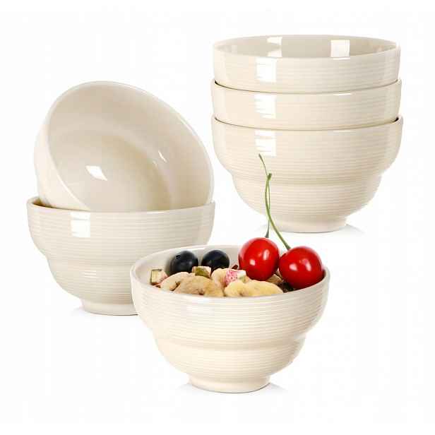 Porcelánové misky Nutriups 6 Ks 250 ml 11,5 cm bílé snídaňové