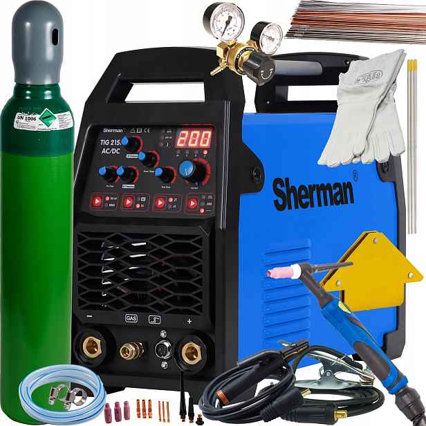 Invertorová svářečka Sherman Tig 215P Ac/dc Hf Puls Aluminium 200A Igbt Z2