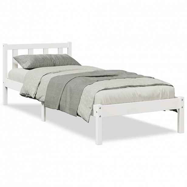 vidaXL Prodloužený rám postele bez matrace bílý 90 x 210 cm borovice