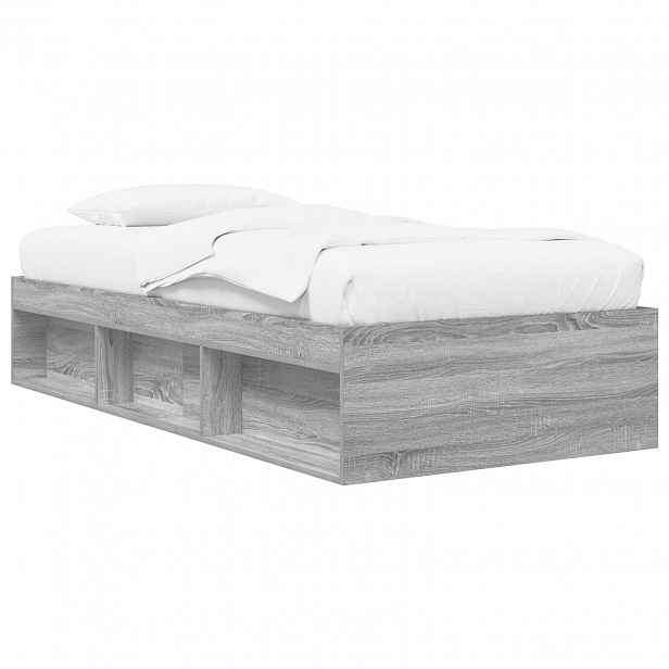 vidaXL Rám postele s úložným prostorem Šedý Sonoma 80 x 200 cm