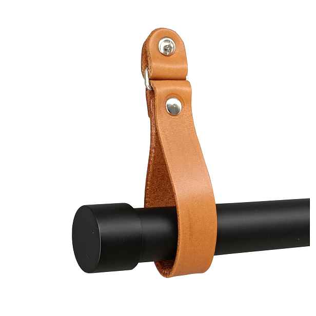 Garnýž 25mm Černý 140 Cm držák Kůže koňak 2