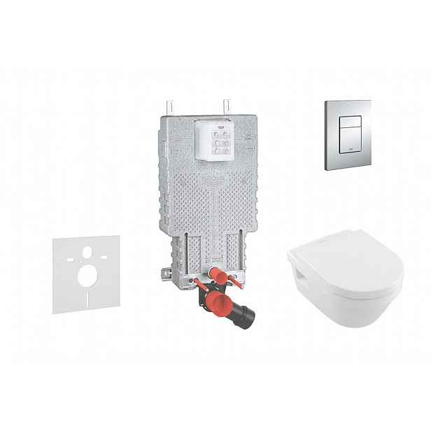 Grohe Uniset - Sada pro závěsné WC + klozet a sedátko Villeroy & Boch 38643SET-KB