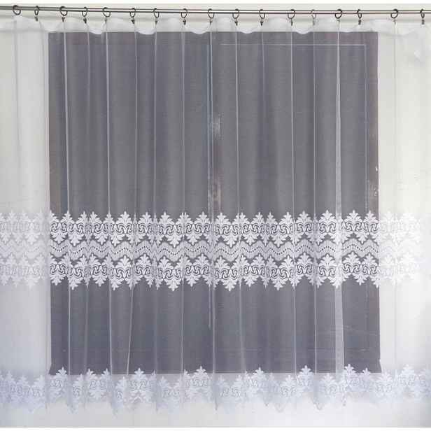 Mg Záclona 619/89 Bílá 300x150 cm Hotová S Páskou Skr M