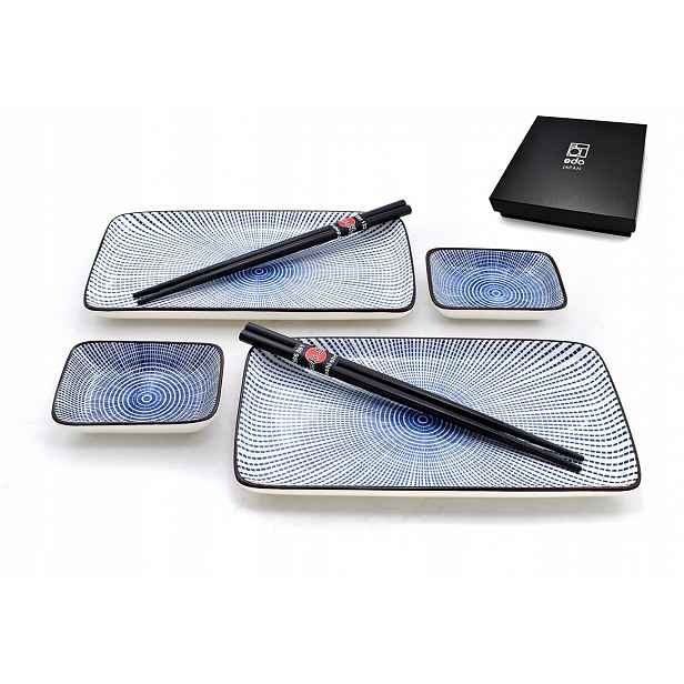 Sada na sushi pro 2 osoby Tokusa Blue Black Box
