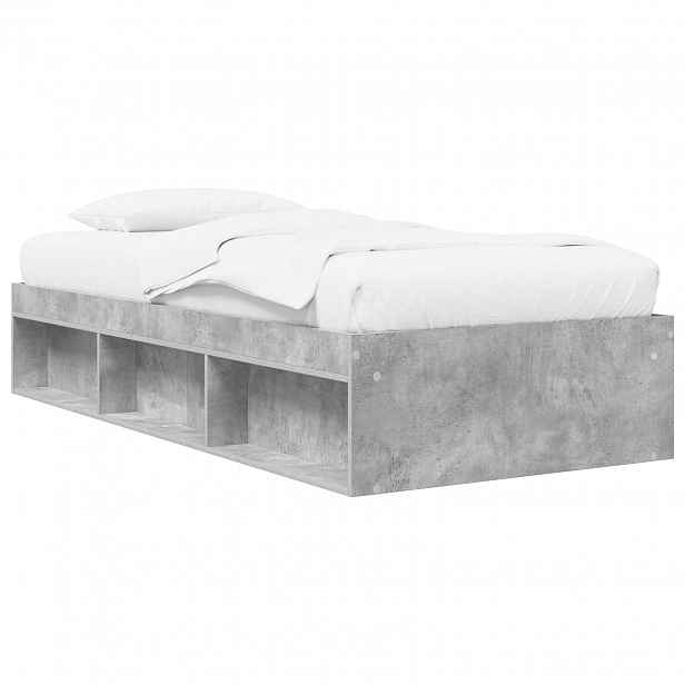 vidaXL Rám postele s úložným prostorem Betonově šedá 80 x 200 cm