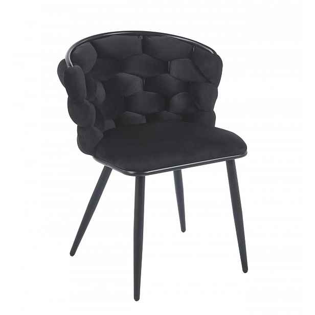 Designová jídelní židle EVANDOR - černá