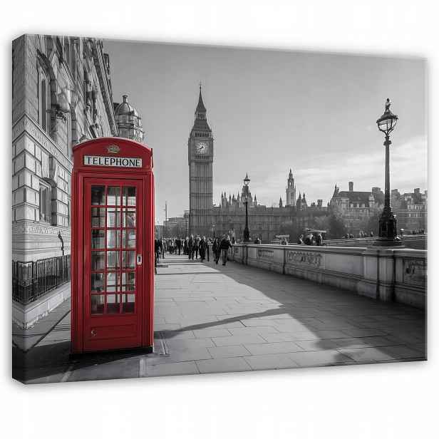 Šedý Obraz Město Big Ben Londýn Do Předsíně Kanceláře Moderní 90x60