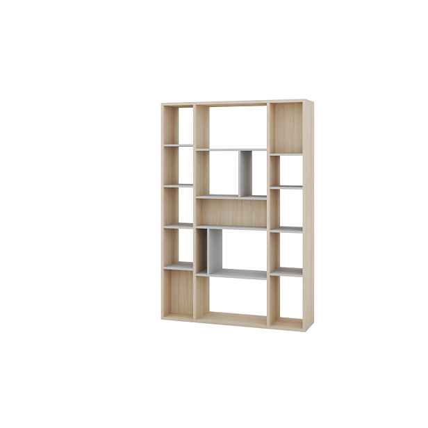 Szynaka Regál Ryga 07 120 cm dub Riva/šedý