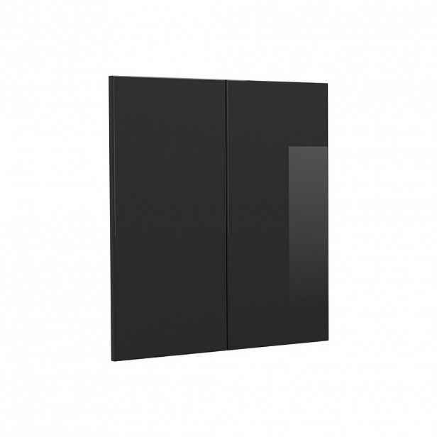 Vicco KUCHYŇSKÁ DVÍŘKA R-Line Černý vysoký lesk 59.2 x 59 cm nábytková čela pro závěsnou skříňku
