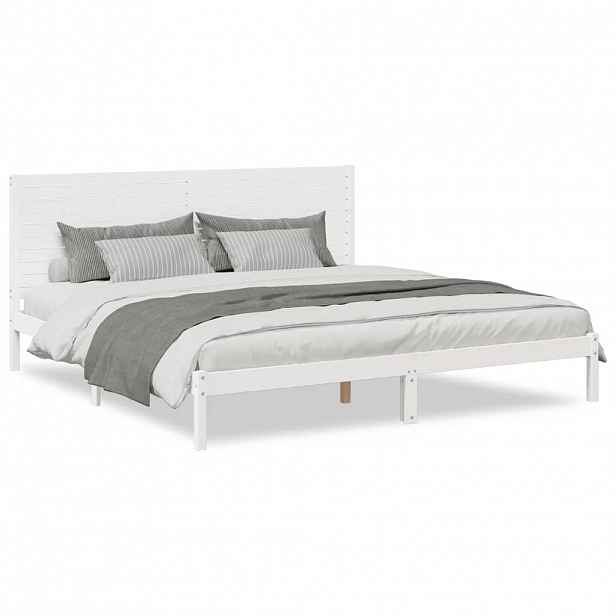 vidaXL Prodloužený rám postele bez matrace bílý 180 x 210 cm masiv
