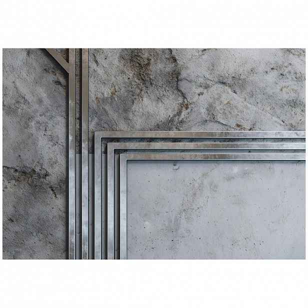 Wallarena FOTOTAPETA betonová konstrukce šedá 300x210 cm
