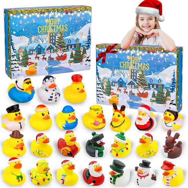 Adventní kalendář na Vánoce, koupací kachny, vánoční 24ks